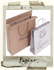 Sac papier - sac papier luxe - sac shopping papier - sac papier poignée torsadée -  sac papier poignée plate - sac kraft
